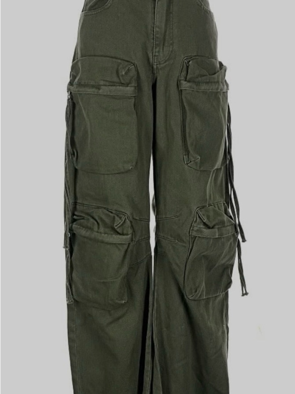 Zara Women’s Olive Green Cargo Pants - Utility Pocket Design 26” waist